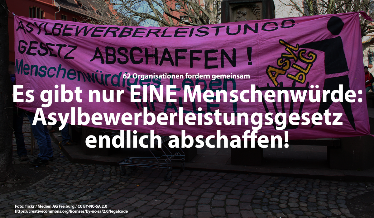 Es gibt nur eine Menschenwürde – Asylbewerberleistungsgesetz abschaffen!