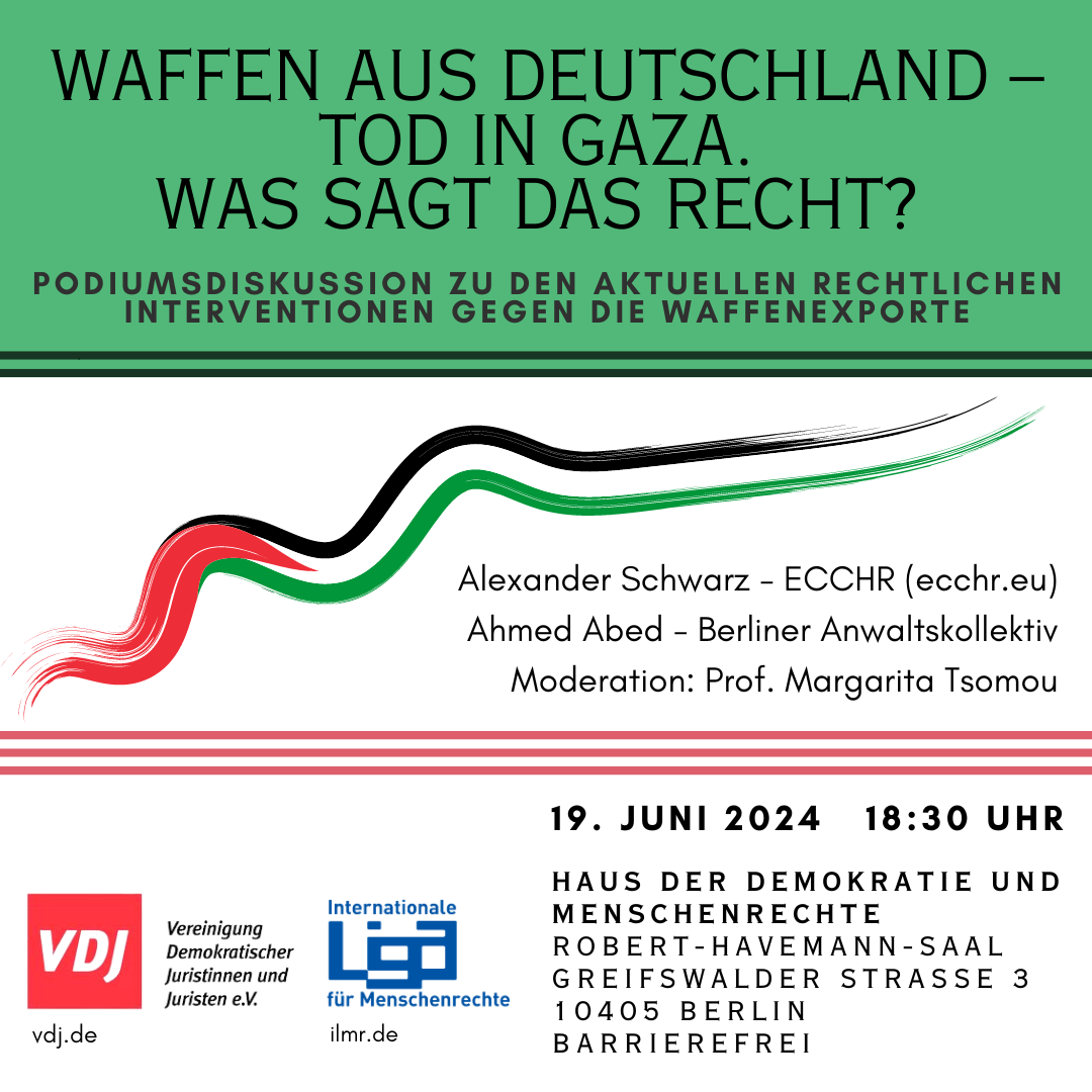 Waffen aus Deutschland – Tod in Gaza. Was sagt das Recht?