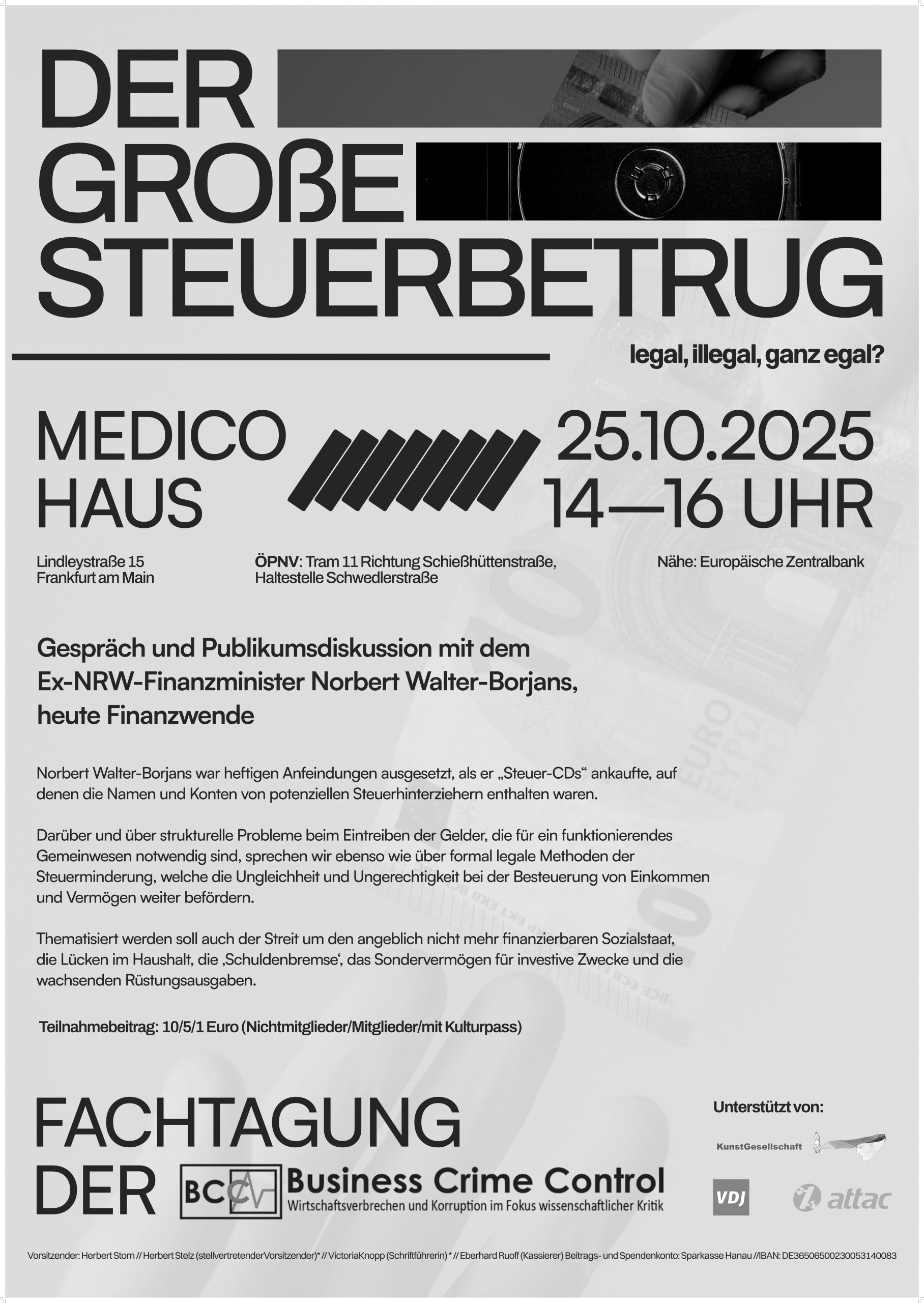Der große Steuerbetrug – Vortrag und Gespräch mit Norbert Walter-Borjans
